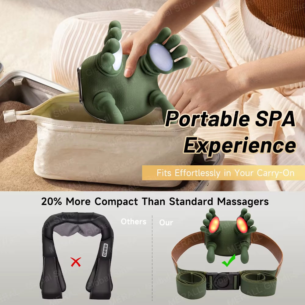 Neck Shoulder Massager Electric Kneading Massager Heated Back Massagers Muscles Massage Pillow Neck Waist Leg Body Gift Box