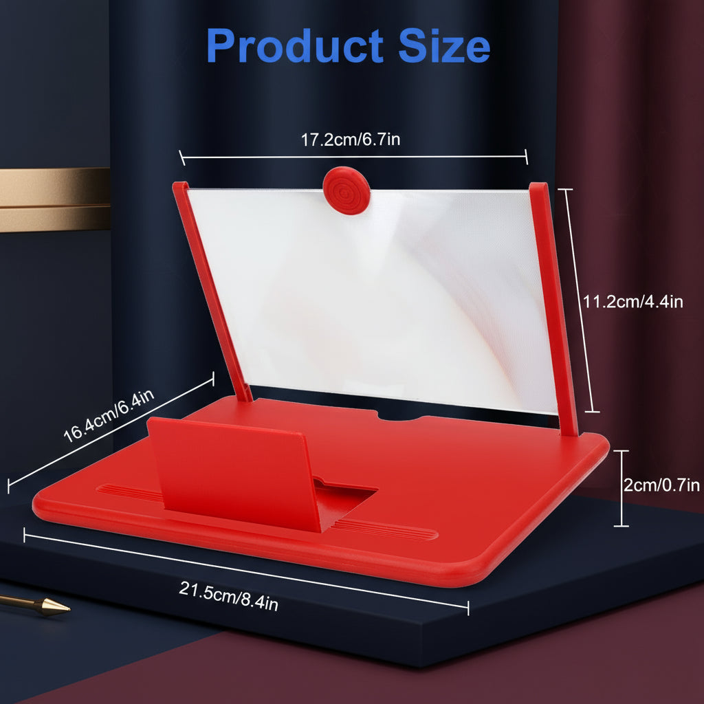 10" Screen Magnifier 3D HD Phone Amplifier Foldable Phone Stand Holder