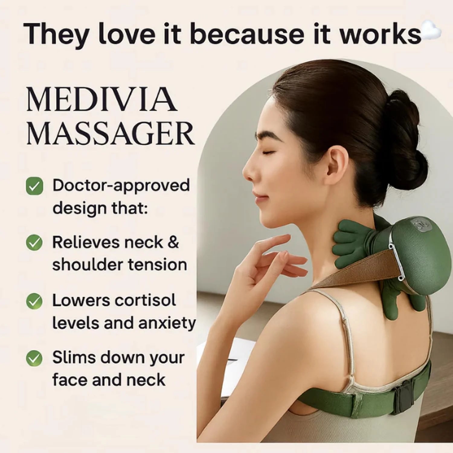 Massage Master for Shoulder, Shiatsu Back and Neck Massager for Neck, Lower Abdominal, Discomfort Relief Deep Tissue with 3-Speed Adjustment Gifts for Women, Men, Mom and Dad