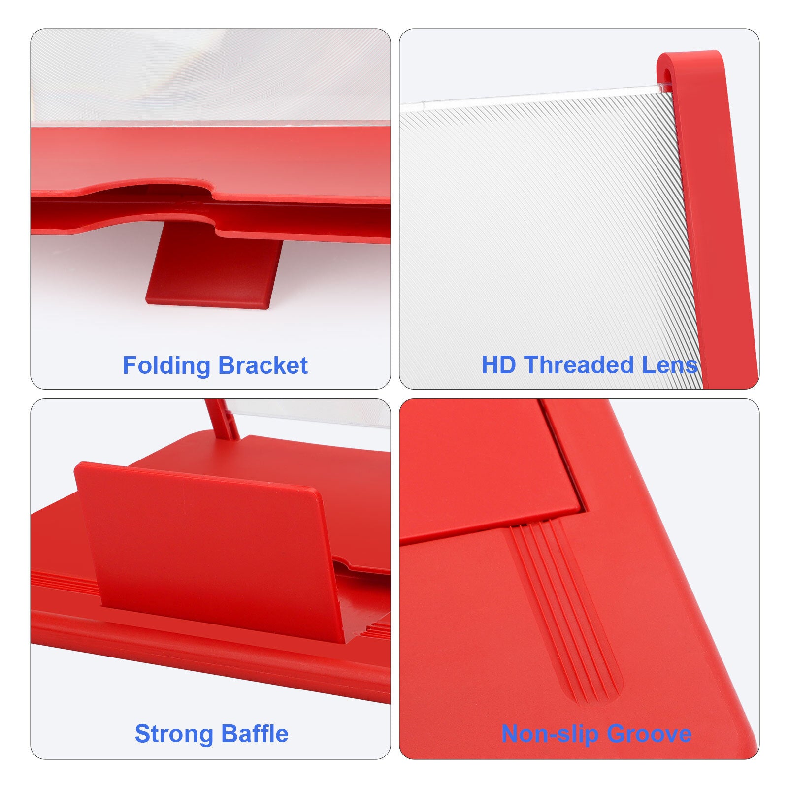 10" Screen Magnifier 3D HD Phone Amplifier Foldable Phone Stand Holder